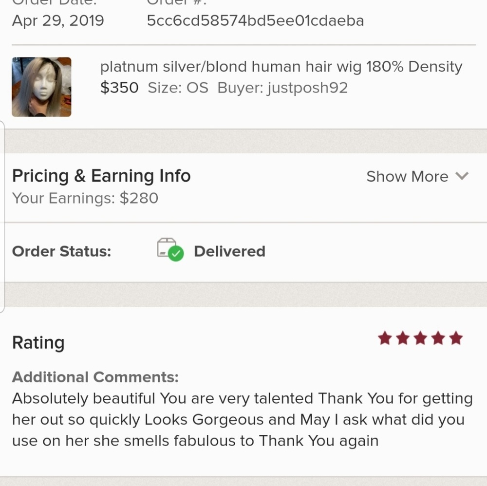 20 inch lacefront human hair wig - Picture 6 of 6